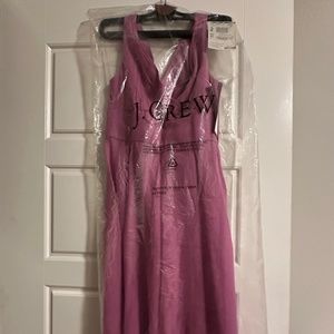 NWT J. Crew Pink Silk Chiffon Dress